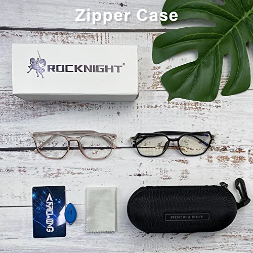 Image of ROCKNIGHT blue light glasses for men anti eyestrain headache,2 pack for computer gaiming tv and phones