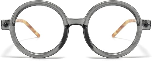 Miniatura 2 de JOVAKIT Gafas de luz azul redondas retro para mujeres y hombres, moda de los años 90, gafas de marco redondo estilo gafas de computadora