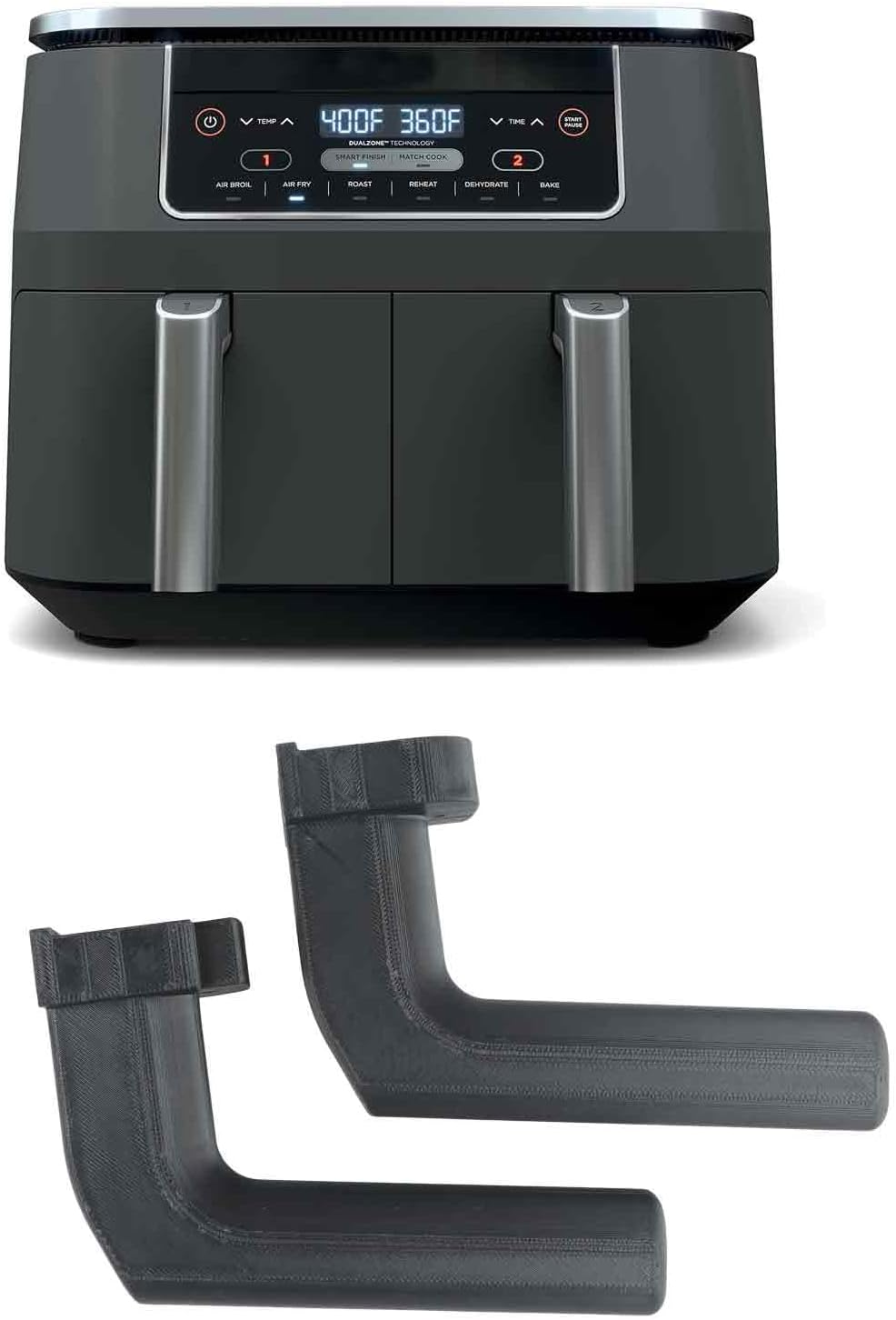 Handles for Ninja DZ201 Foodi 8-Quart Air Fryer - Pair (Left and Right)