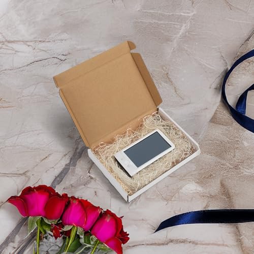Image of HORLIMER 7x5x1 Shipping Boxes Set of 30, White Corrugated Cardboard Mailer Box for Packing Small Business