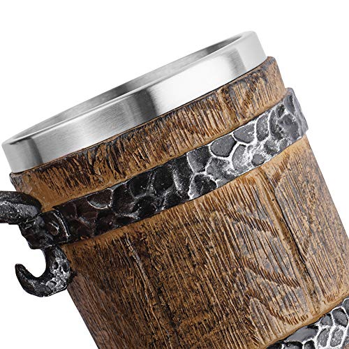 Party Whiskey Beer Mug, Retro Resin Viking Beer Mug, 450ml Wine Coffee Cup Medieval Drinking Cup for Bar Restaurant Home Decor - Image 6