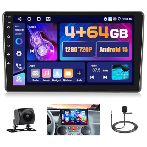 Wireless Carplay e Android Auto: la radio Android per Fiat Panda 2003-2012 può essere collegata allo smartphone tramite la funzione Wireless Carplay o Android Auto. Offrendo un assistente vocale superiore, Siri/Google Assistant ti aiuta a effettuare chiamate, riprodurre musica e altro ancora
