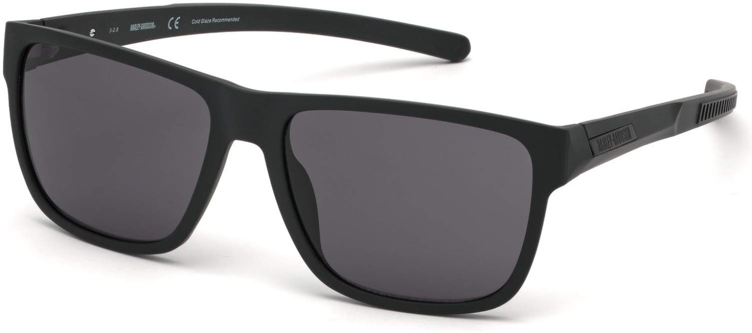 Harley Davidson Eyewear HD0936X Sunglasses - Matte Black Frame, Smoke Lenses, 59 mm HD0936X5902A