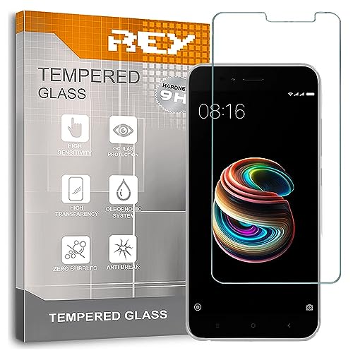REY 2X Protector Pantalla para XIAOMI MI5X / Mi A1 / MI 5X, Cristal Vidrio Templado Premium