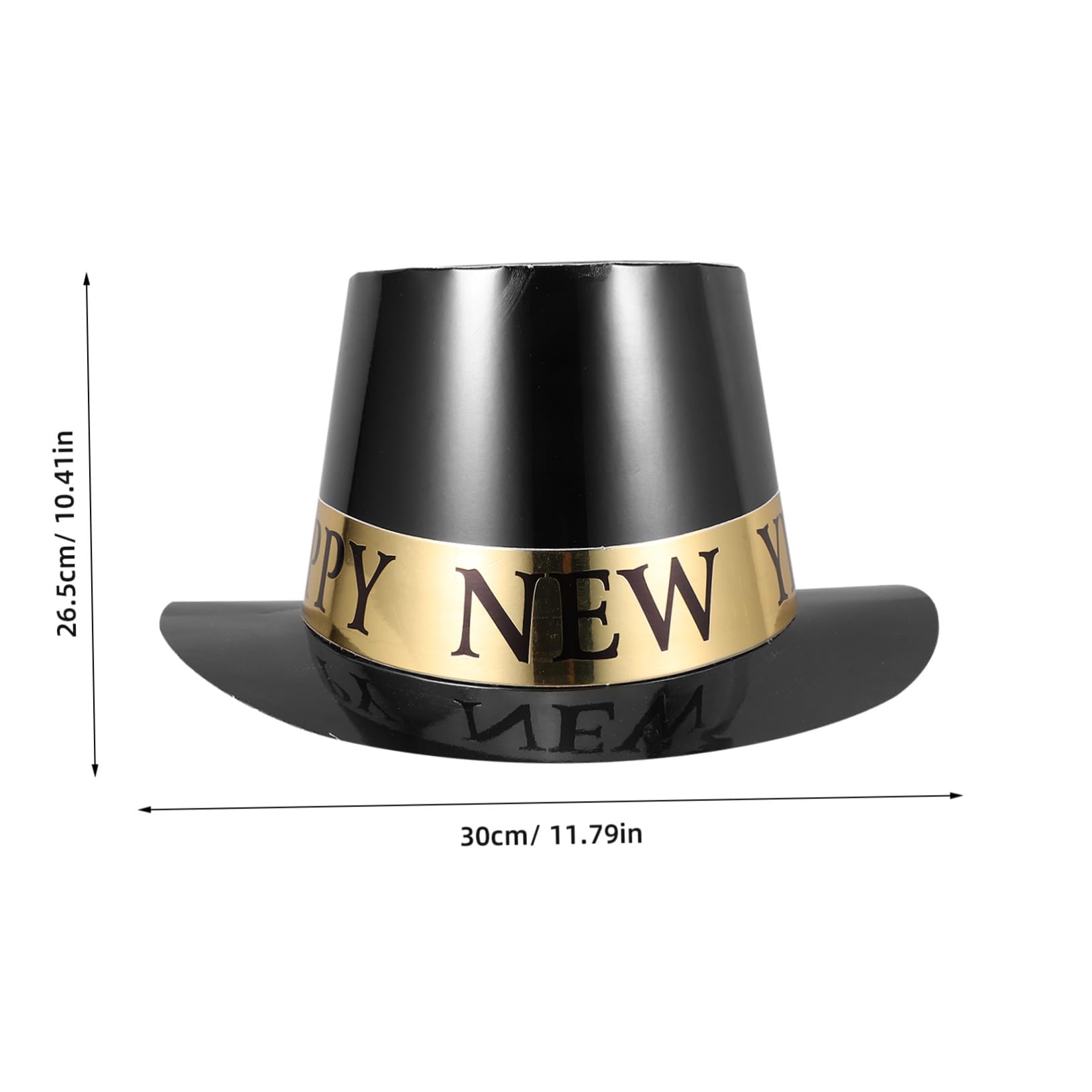 Sombreros de Fiesta de Feliz Año Negros y Dorados, 6 Piezas de Papel, Diseño Clásico, para Adultos en Celebraciones y Eventos Festivos