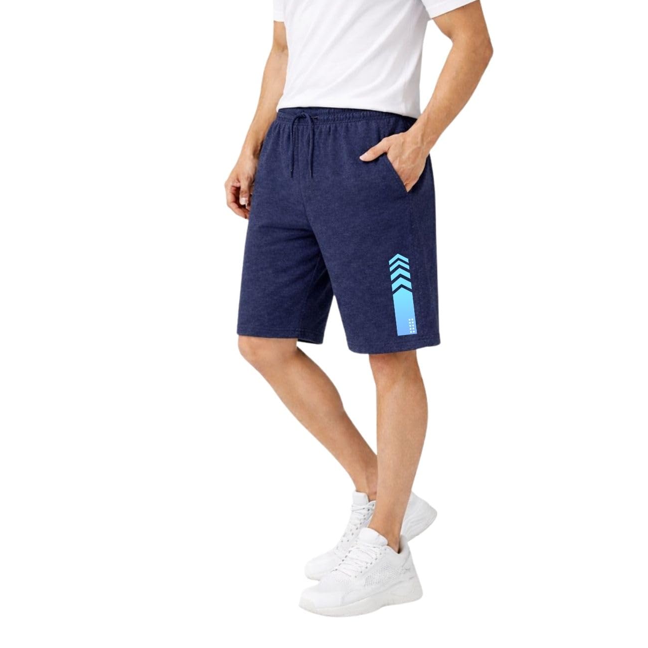 KART BLACK Plus Sizes Men's Cotton Knee Length Shorts(XXL,3XL,4XL,5XL,6XL,7XL,8XL Shorts) | Stripe Printed Shorts | Casual and Night Wear Mens Shorts-image-18