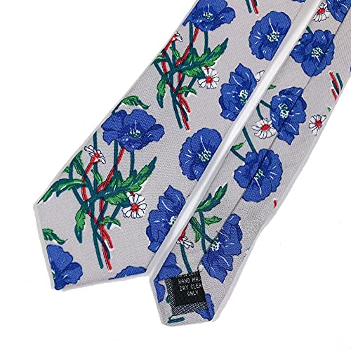 Image of Mantieqingway Men's Cotton Floral Neck Tie 2.56'' Printed Skinny Tie