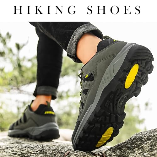 Men's Breathable Hiking Shoes Lightweight Trail Running Shoes Non-Slip Low-Top Outdoor Sneakers for Trekking Training Walking Camping3