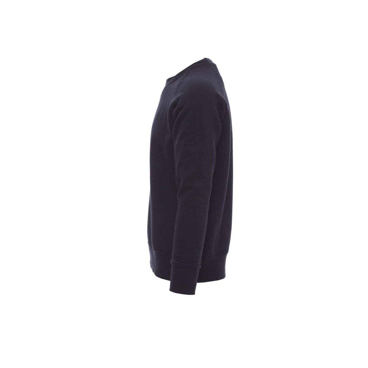 PAYPER Mistral+ Felpa Girocollo da Uomo a Manica Lunga Raglan Misto Cotone Polsini Vita in Costina Elasticizzata Bianco