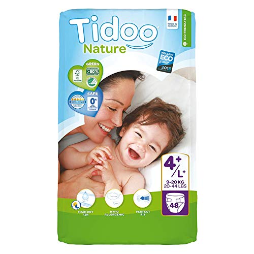 Tidoo 503891 - Disposable night y day nappies, size 4+, maxi+ 9-20 kg,unisex