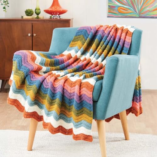Herrschners Retro Revival Ripple Afghan Crochet...