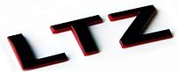 Vista 6 de Yoaoo 1 emblema de placa de identificación de letra LTZ negra OEM 2008-2015 compatible con Silverado Yukon Sierra brillante