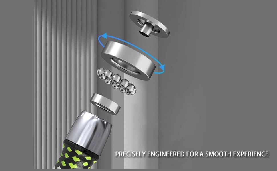 Miniatura 4 de HEREROPE - Cuerda de saltar con peso de 14 libras para velocidad, cardio, boxeo y entrenamiento, cuerda de saltar con rodamiento de bolas, agarre