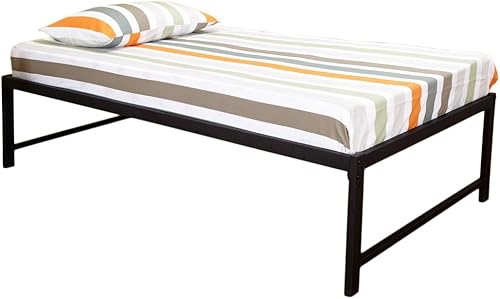 Miniatura 2 de Kings Brand Furniture - Marco de cama de sofá cama de metal negro con plataforma de tamaño individual