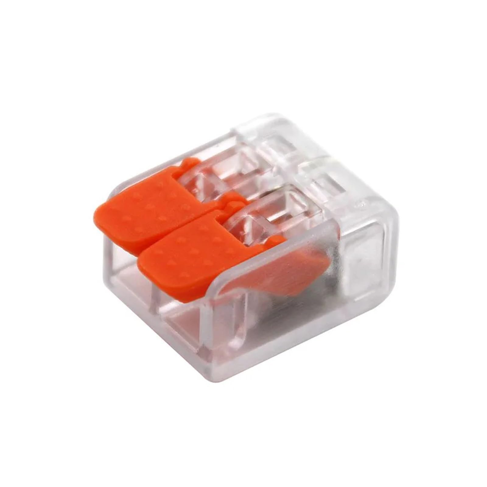 Złącza kablowe Mini szybkozłączka Uniwersalne kompaktowe złącze elektryczne do przewodów wtykowych 4 mm2 6 mm2 Przezroczyste(663WO,100PCS)