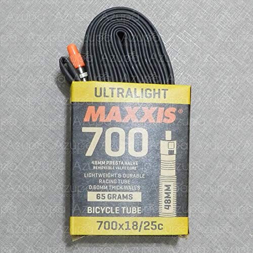 Câmara Maxxis Ultralight 700x18/25C Válvula Presta 48mm Preto