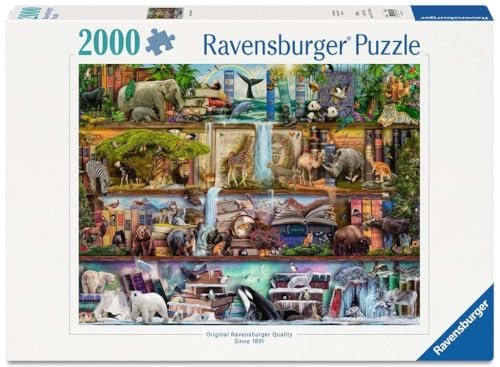 Ravensburger - Big Animal World - 2000 Piece Jigsaw Puzzle - Exciting View of The World's Apex Animals - Beautiful Imagery - Frameable - Premium Quality - Ideal Gift - Puzzles for Adults