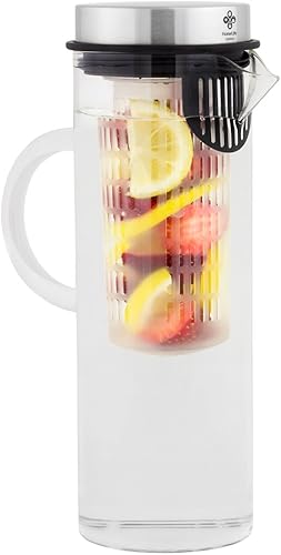 Jarra infusión 43oz de vidrio con construido en colador por Homelife Soluciones