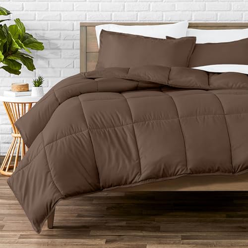 Image of Bare Home Comforter Set - Full Size - Ultra-Soft - Goose Down Alternative - Premium 1800 Series - All Season Warmth (Full, Cocoa)
