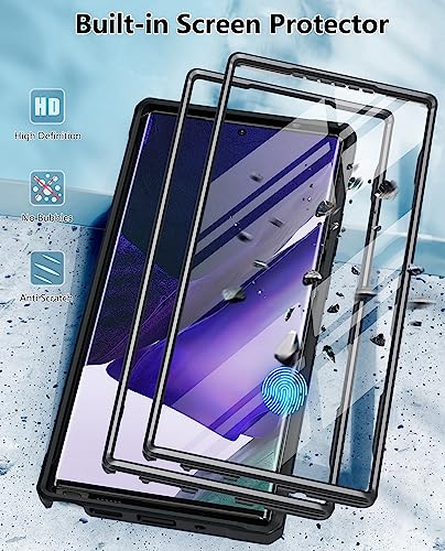 Coque Samsung Note 20 Ultra coque de protection intégrale double couche robuste noire