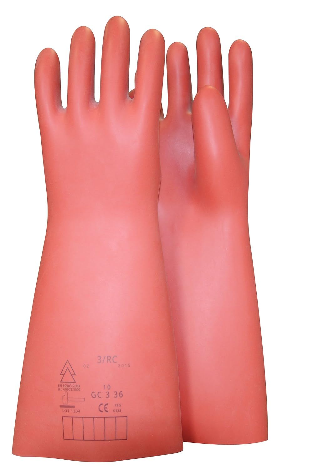 KS Tools 117.0099 Elektriker-Schutzhandschuh mit mechanischem- und Wärmeschutz | Größe 10 | Klasse 4 [36.000 V] | rot
