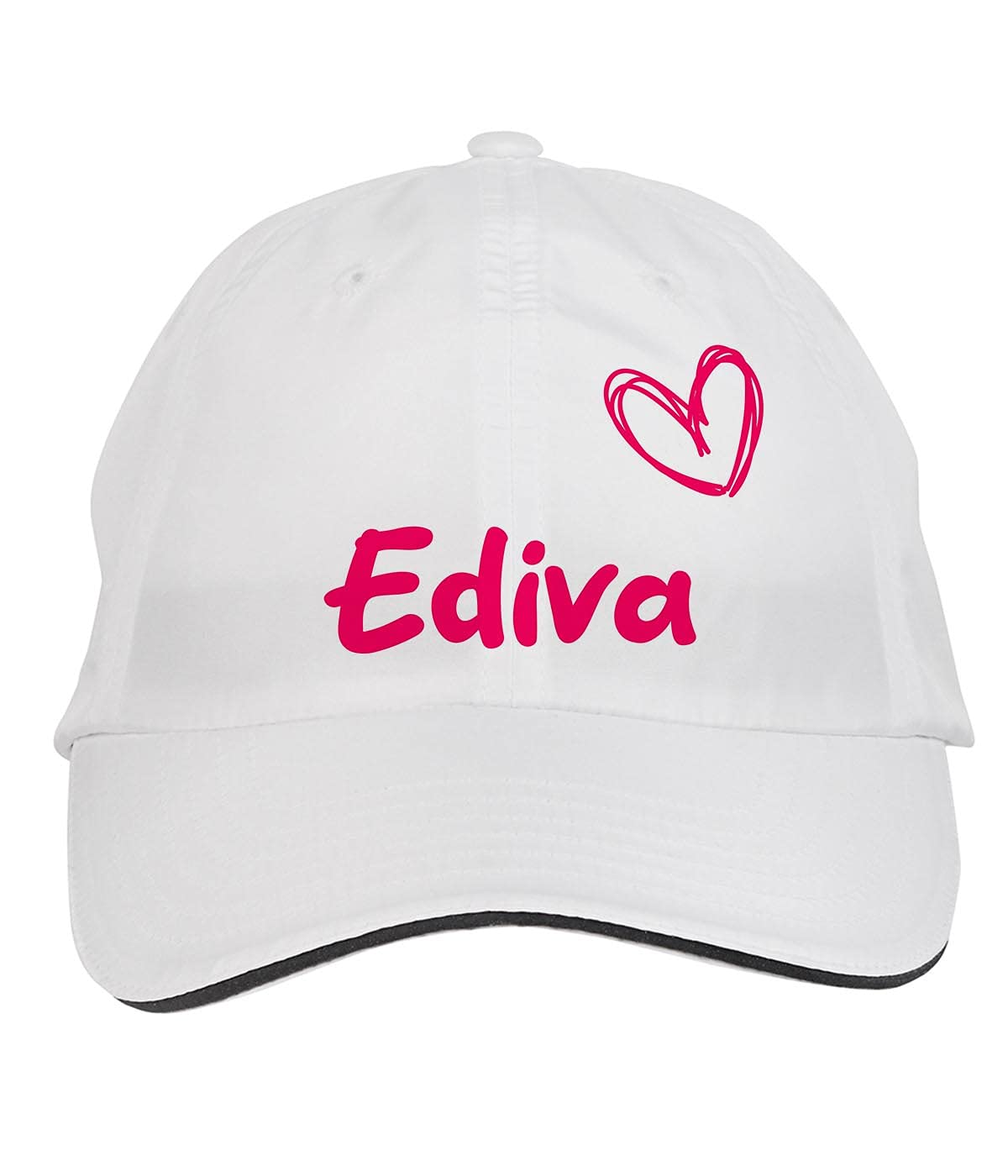 Makoroni - Ediva Name Hat Adjustable Cap, DesA90 White