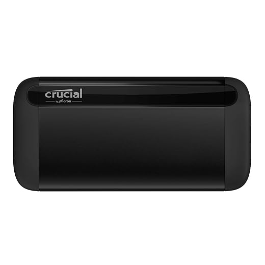 Crucial X8 1TB Portable SSD – Up to 1050MB/s – USB 3.2 – External Solid State Drive, USB-C, USB-A – CT1000X8SSD9