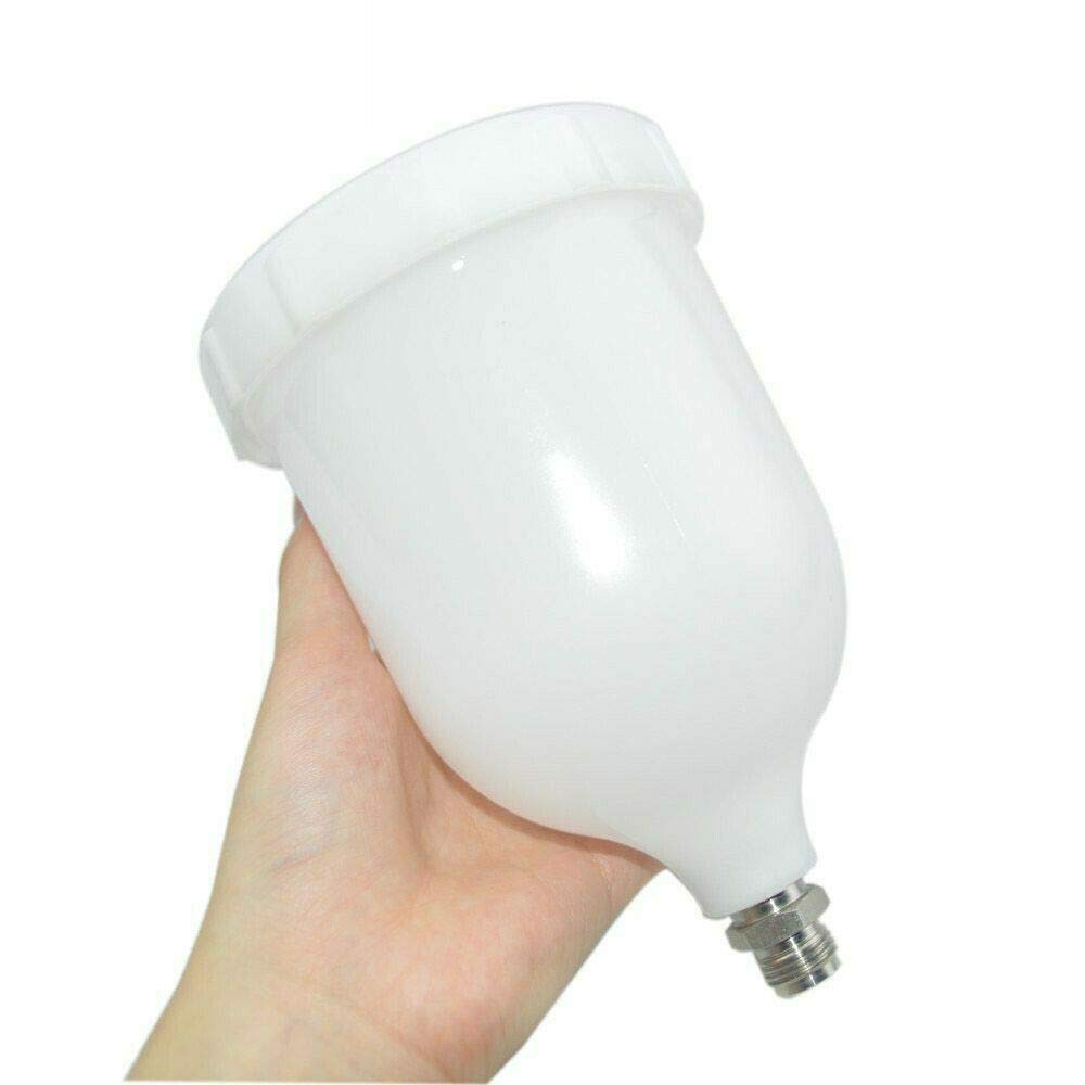 Riloer 20 oz/600 cc Spray Gun Cup ABS Plastic Gravity Feed Paint Cup Replacement Pot with M16X1.5mm Thread Connector for Most Automotive Series Spray Guns