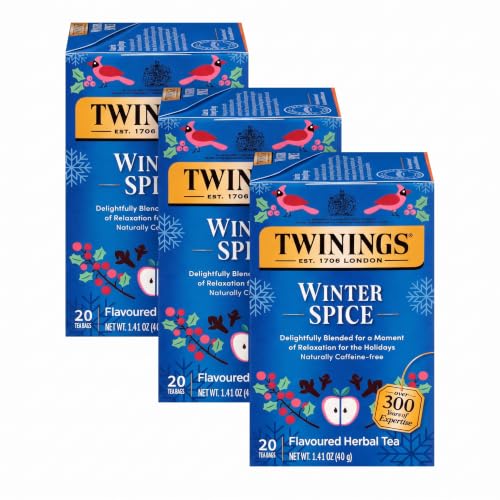 Twinings of London Winter Spice Herbal Tea Bags, 20 Count (Pack of 3)