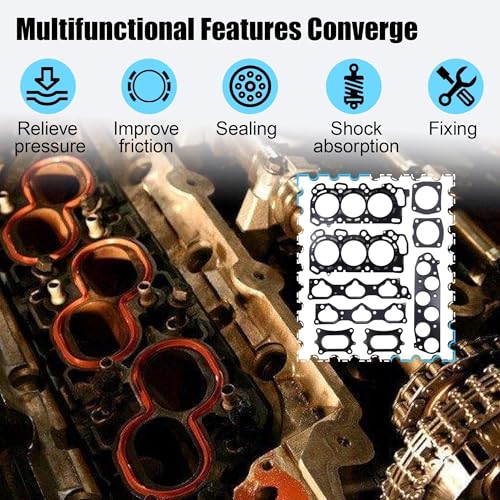 Image of HS26509PT MLS Cylinder Head Gasket Set Compatible with Honda Accord Odyssey Pilot Ridgeline Crosstour 2008-2017 Acura RDX TL TSX 3.5L 2009-2015 Replace HS26509PT J35Z2 J35Z3