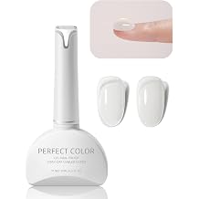 PERFECT COLOR Rubber Base Gel for Nails, 15ml Milky White Builder Gel