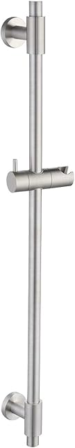 KES Shower Riser Rail Stainless Steel, Shower Slider Rail with Adjustable Shower Head Holder Wall Mounted Brushed Finish 78CM, F209S78-BS