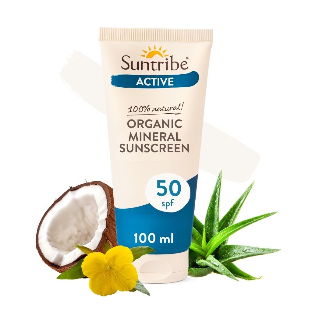 Crème Solaire Bio Minérale Sport FPS 50/100% Naturelle/No-Nano