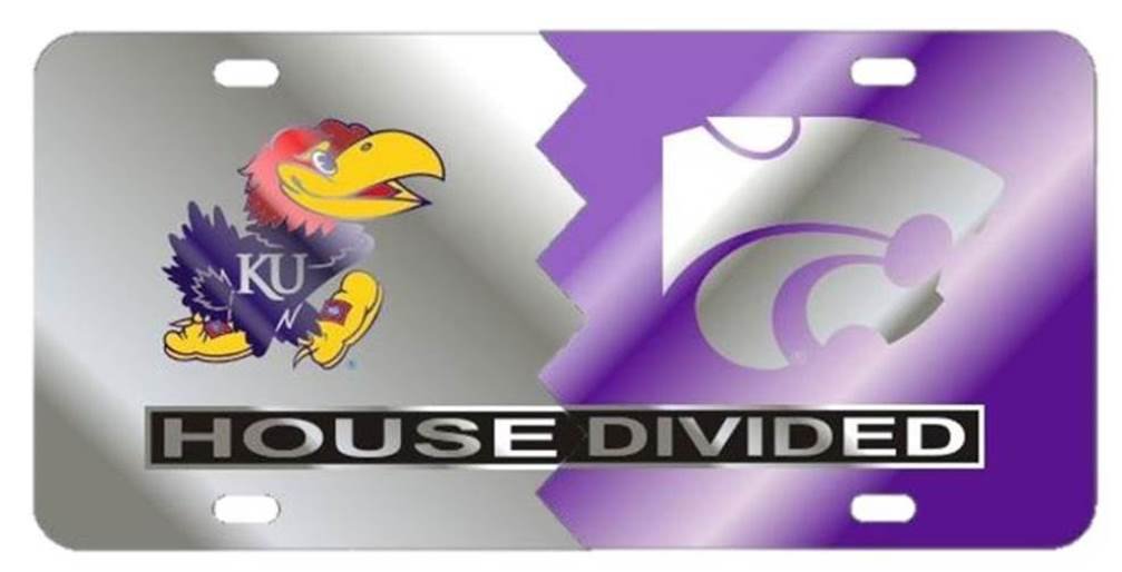 Kansas / Kansas State House Divided Laser Cut Mirrored License Plate