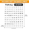 Amazon.com: TOMALL 200Pcs Light Switch Labels Icon Stickers Household ...