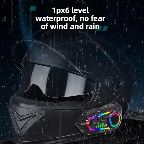 Casque Bluetooth pour moto interphone bidirectionnel et haut-parleurs - 5