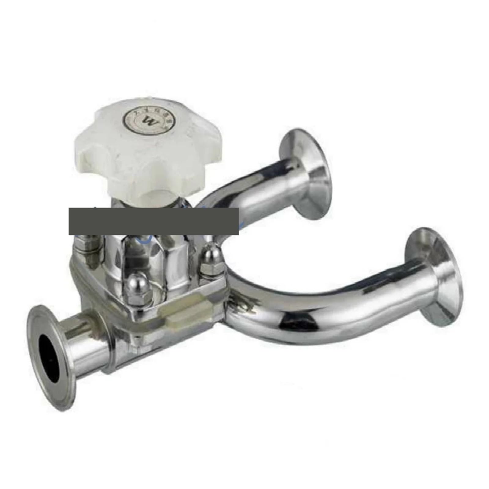 BALYDLUL 1" Pipe OD 25mm Sanitary Stainless Steel 316L Tri-Clamp OD 50.5mm Diaphragm Valve Silicone