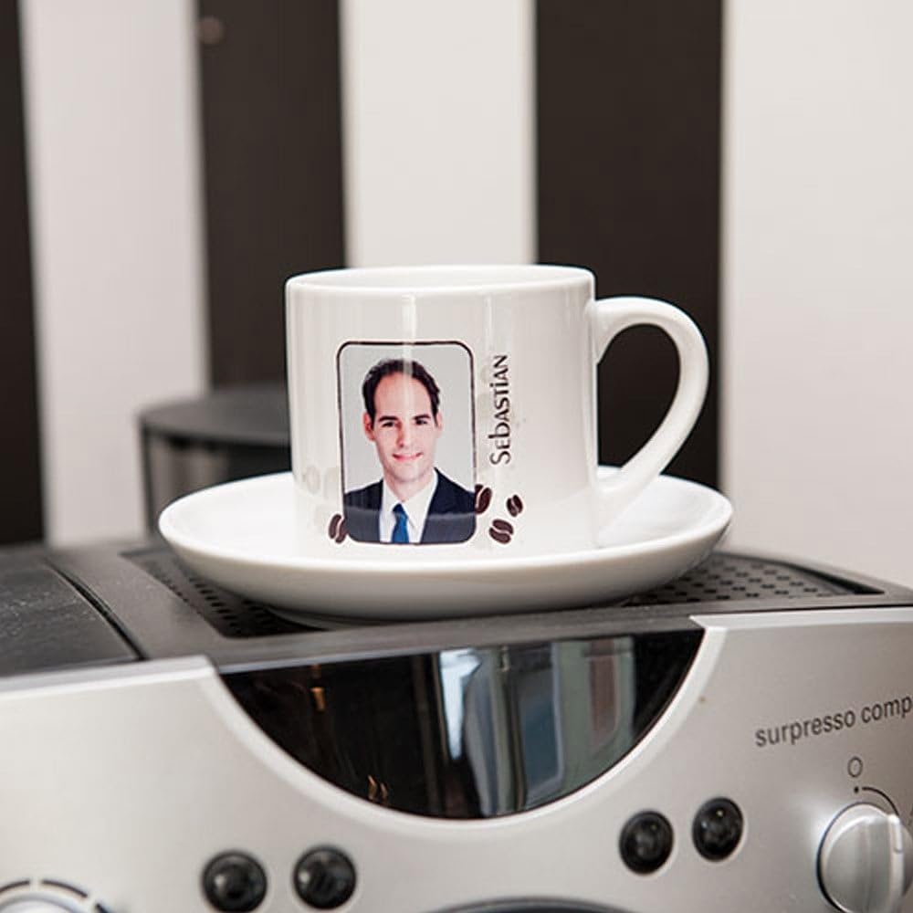 Ocadeau Tazza Da Tè In Vetro Personalizzata 25 Cl - Conica Con Manico E Testo Inciso Al Laser - Lavabile In Microonde E Lavastoviglie