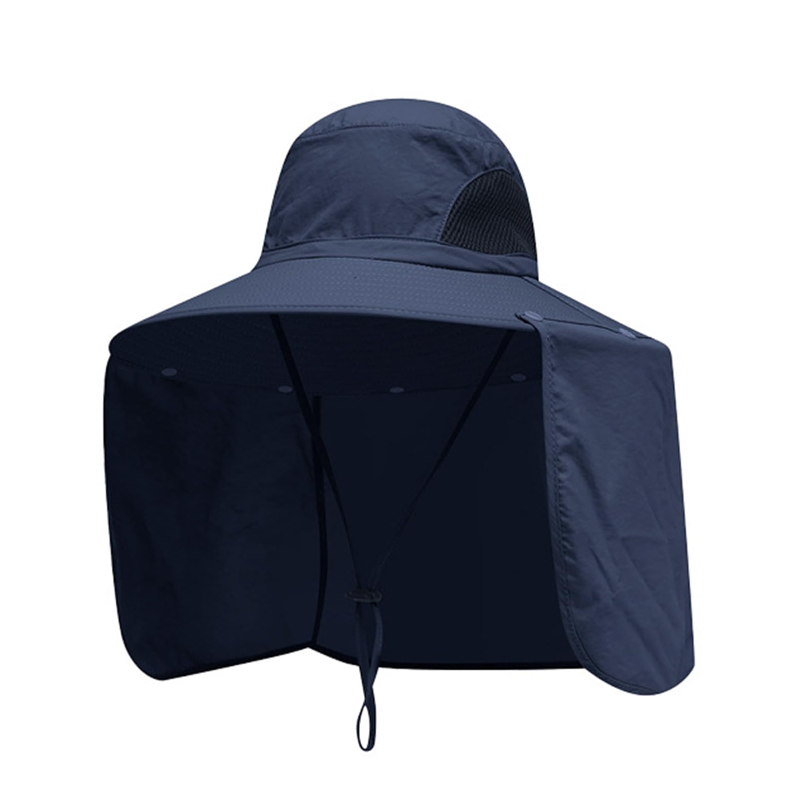 Chapeau de soleil à large bord pour homme, protection UV avec rabat de cou, chapeau réglable pour la pêche et la randonnée en plein air
