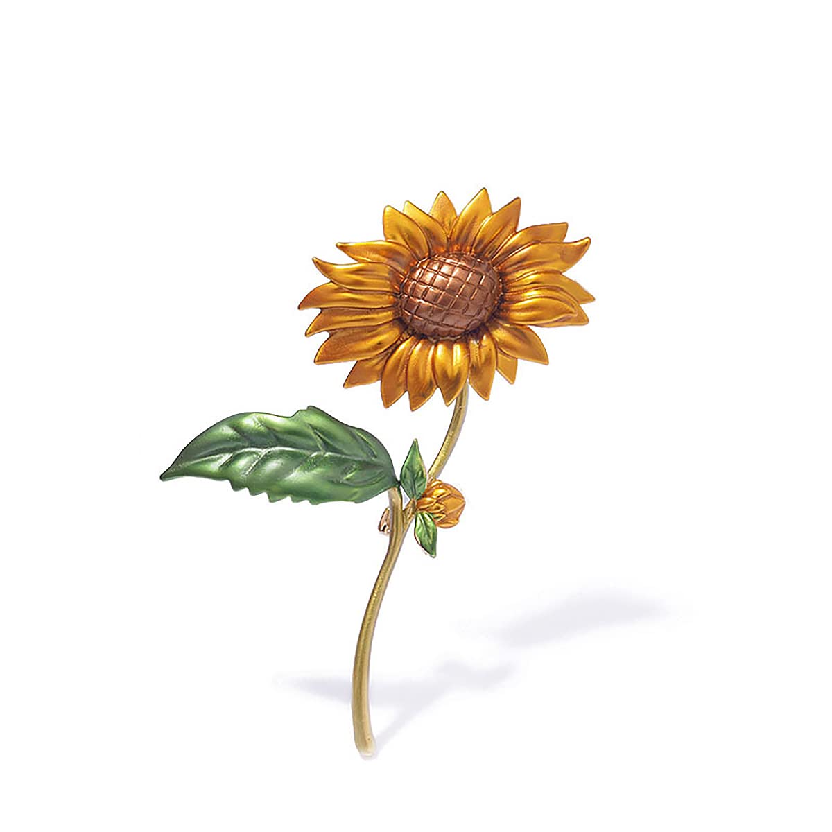 Strass-Sonnenblumen-Brosche, Emaille-Kristall, gelbe Blumen-Anstecknadeln, niedliche Pflanzen-Sonnenblumen-Anzug-Brosche für Frauen und Mädchen