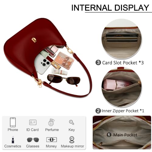Image of KKXIU Shoulder Bag for Women Cute Hobo Vegan Leather Handbag