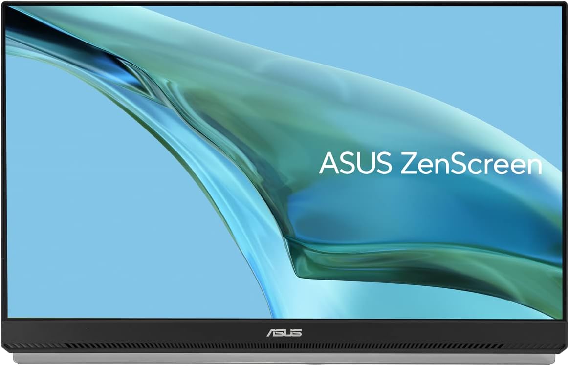 ASUS ZenScreen MB249C Monitor Portatile 24” pollici (23,8), FHD (1920 x 1080), Display Frameless, Tecnologia IPS, Antiriflesso, USB Type-C, Altoparlanti, Design Ergonomico, Ecosostenibile, Nero