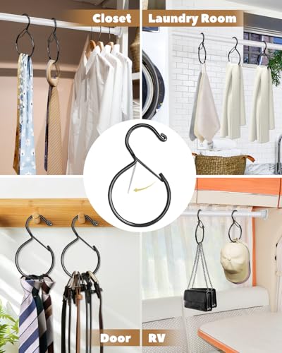 Supforce 4 Pack Belt Hanger Organizer for Closet Black - image 7