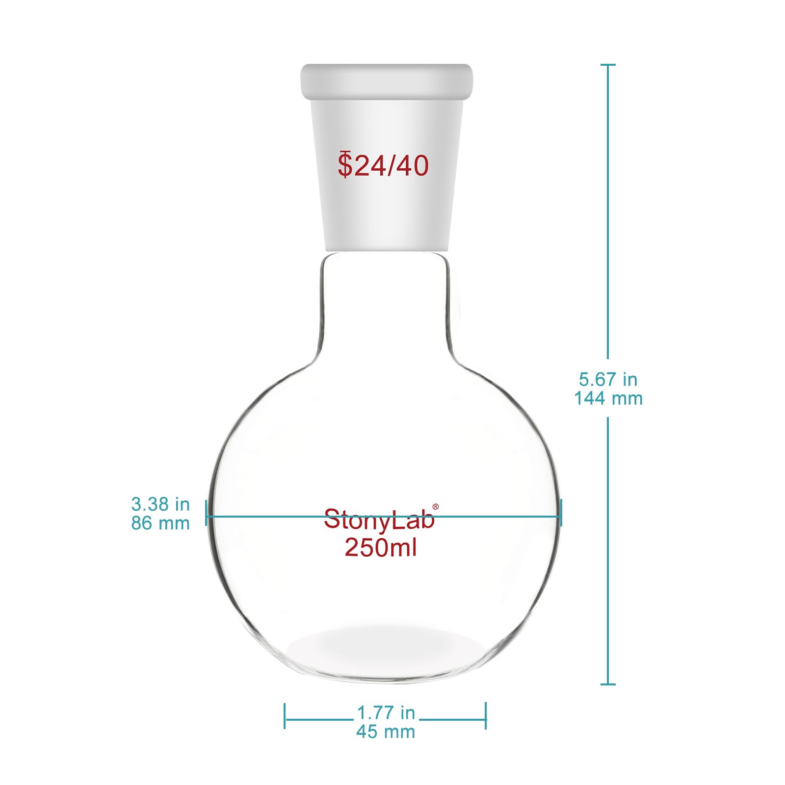 stonylab Apparecchio per Estrazione di Soxhlet in Vetro Borosilicato, 40/38 Estrattore Soxhlet e Condensatore Allihn con Due Palloni a Fondo Piatto 24/40 da 250 ml Essenziali Estrazione in Laboratorio