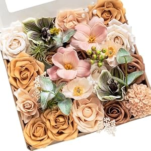 Ling’s Moment Artificial Wedding Flowers Combo for Wedding Bouquets Centerpieces Flower Arrangements Decorations