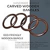 Healthy Floyds Natural Brown Wooden Churi Bangle Set for Women | Handmade Ethnic Wooden Bangles | Traditional Classic Wood Churi Bangles for Daily & Festive Wear (4 Pcs) #2