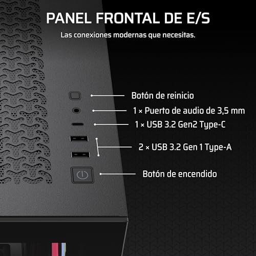 Miniatura 6 de CORSAIR 3500X LX-R RGB iCUE Link Caja de PC Semitorre con Panel de Cristal Panorámico – Incluye 3X LX120-R RGB y iCUE Link System Hub, Puede Incluir hasta 10 Ventiladores de 120mm – Negro