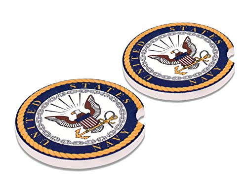 Elektroplate Officially Licensed United States Navy Automotive Ceramic Coasters (2.6