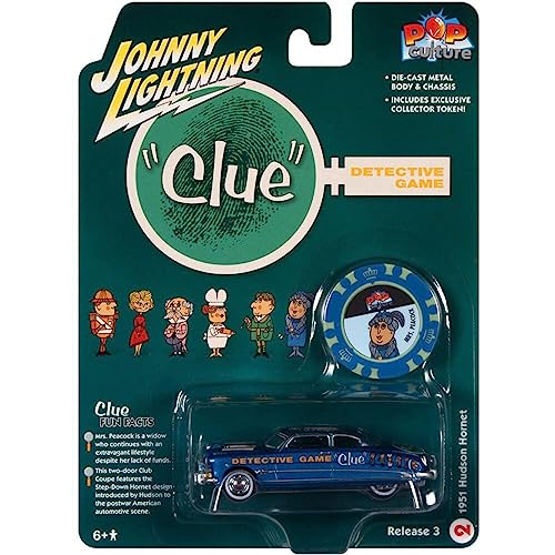 Johnny Lightning Vintage Clue Hudson Hornet 1951 escala 1:64 miniatura 1