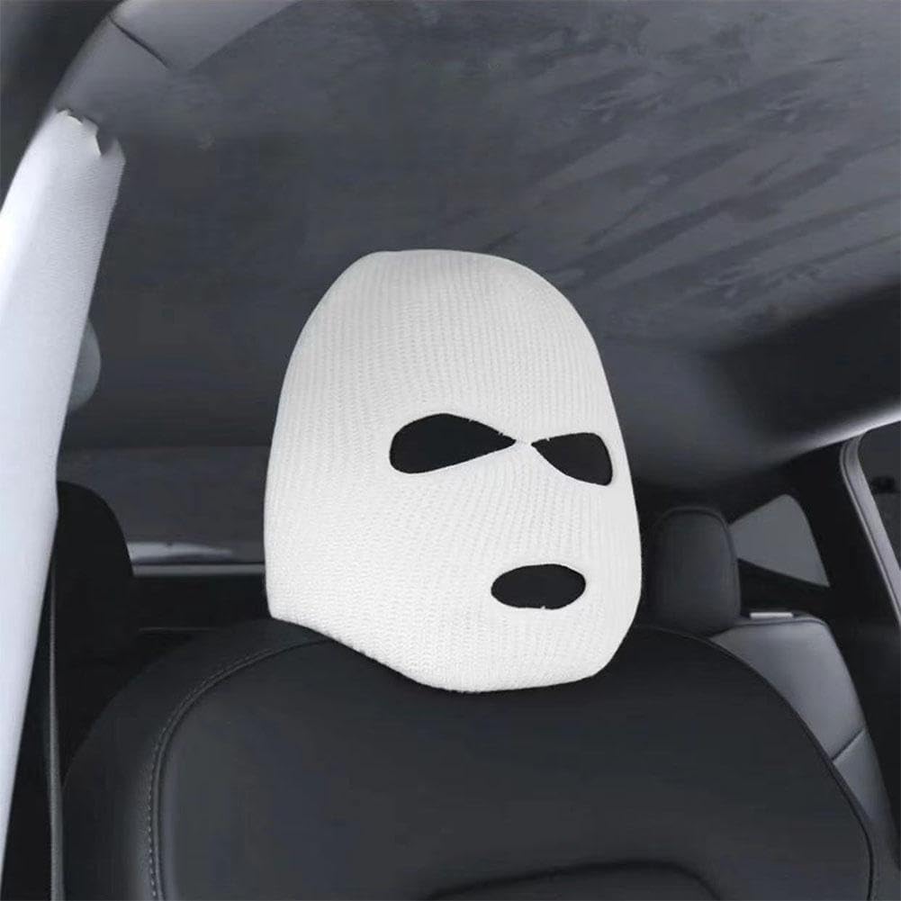 Housse D'appui-tu00eate De Voiture, Masque Amusant Pour Appuie-tu00eate De Siu00e8ge Avant, Protection Universelle D Pour Ski, Spoof Visage